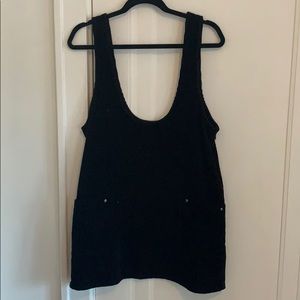 Black corduroy jumper dress
